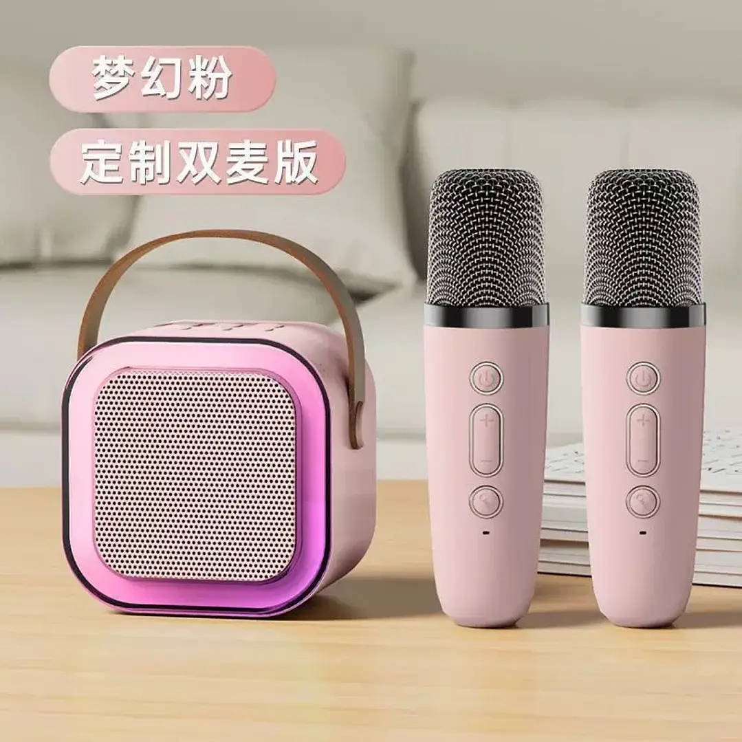 PARLANTE BLUETOOTH RGB + 2 MICRÓFONOS  3