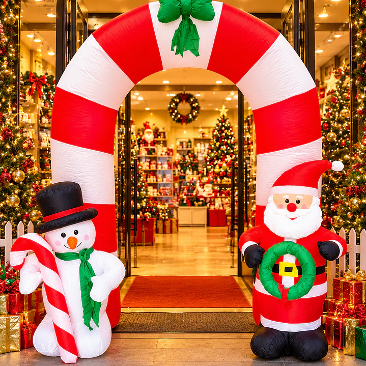 INFLABLE ELECTRICO LED NAVIDEÑO 210CM ALTO  2