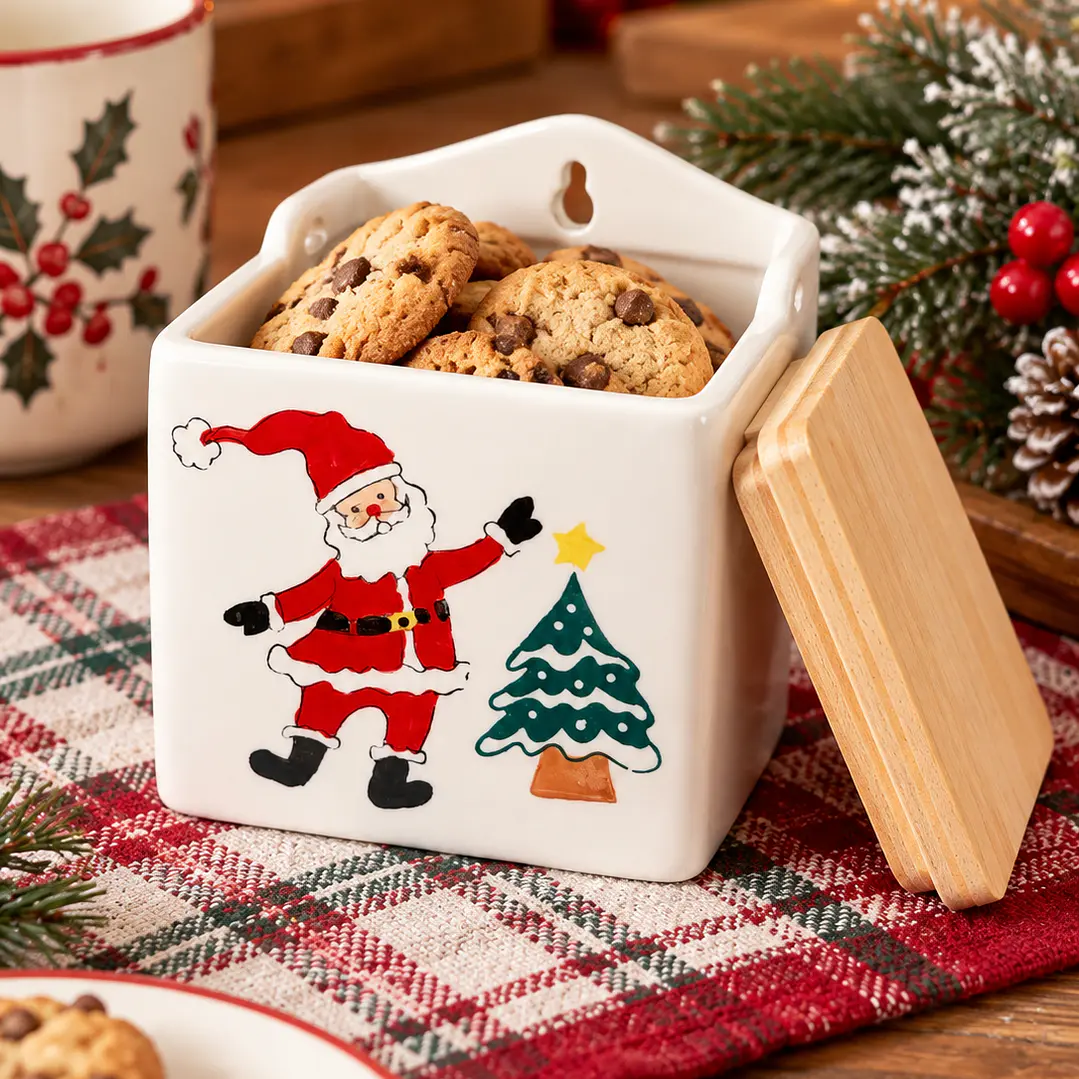 CONTENEDOR DE LOSA NAVIDEÑO CON TAPA  2