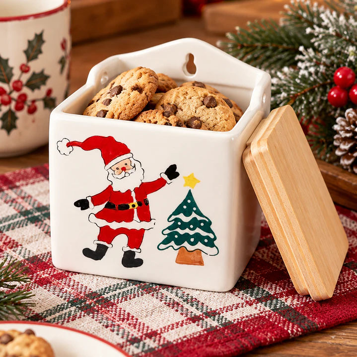 CONTENEDOR DE LOSA NAVIDEÑO CON TAPA  2