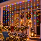 LUCES LED CASCADA SOLAR 3MX2M MULTICOLOR  - Miniatura 1