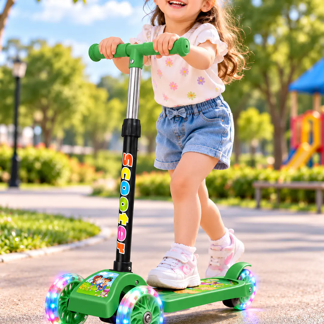 SCOOTER PLEGABLE PARA NIÑOS | RUEDAS CON LUCES  2