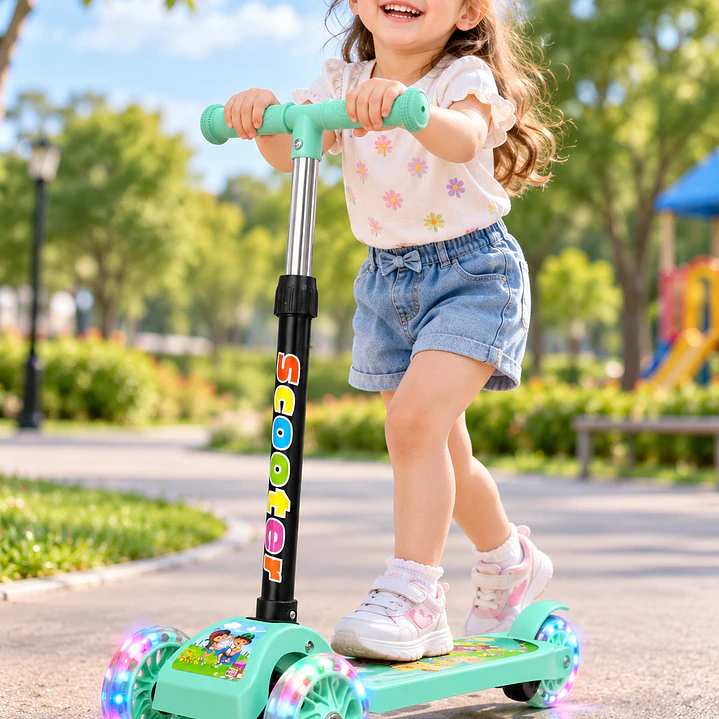 SCOOTER PLEGABLE PARA NIÑOS | RUEDAS CON LUCES  4