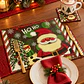SET DE INDIVIDUALES + POSA VASOS NAVIDEÑOS  - Miniatura 2