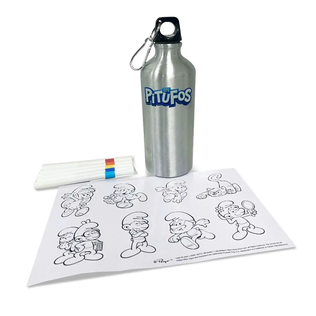 BOTELLA PERSONALIZABLE DE PITUFOS Y MINIONS 2