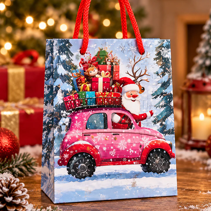 BOLSAS NAVIDEÑAS DE REGALO | DOCENA | 17cmx12cm 3