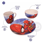 SET DE 3 PIEZAS LOZA SPIDERMAN NIÑO