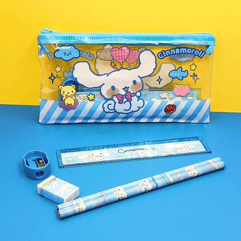 SET ESCOLAR ESTUCHE SANRIO 