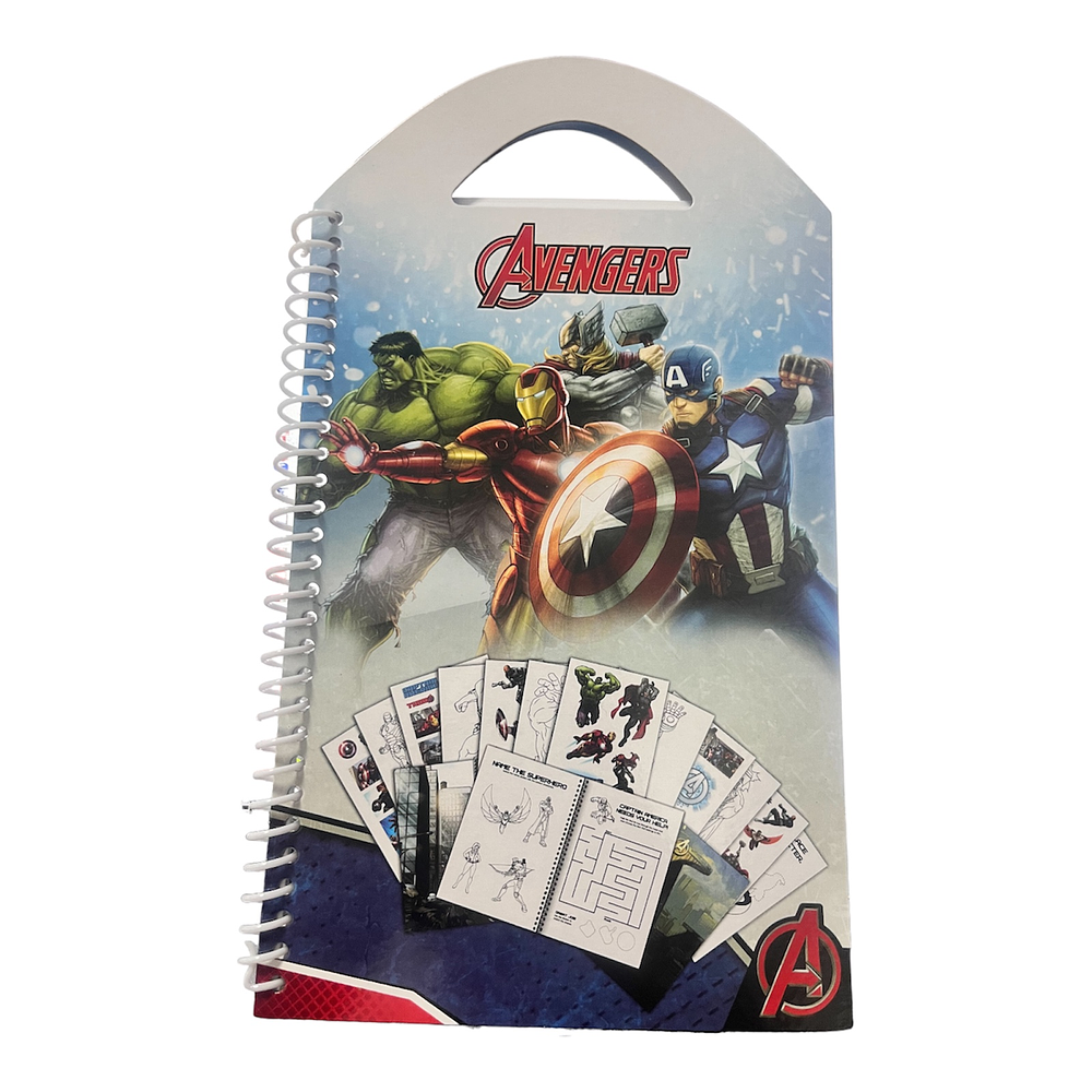 CUADERNO DE DIBUJO+STICKERS AVENGERS