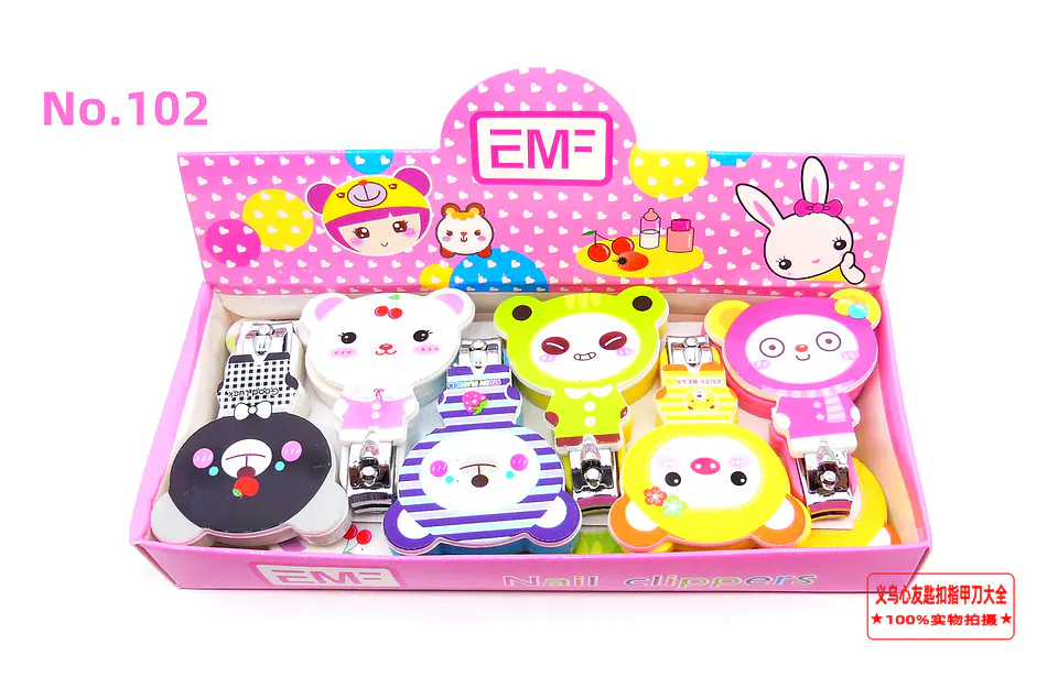 CORTA UÑAS KAWAI CAJITA 12 UNDS 1