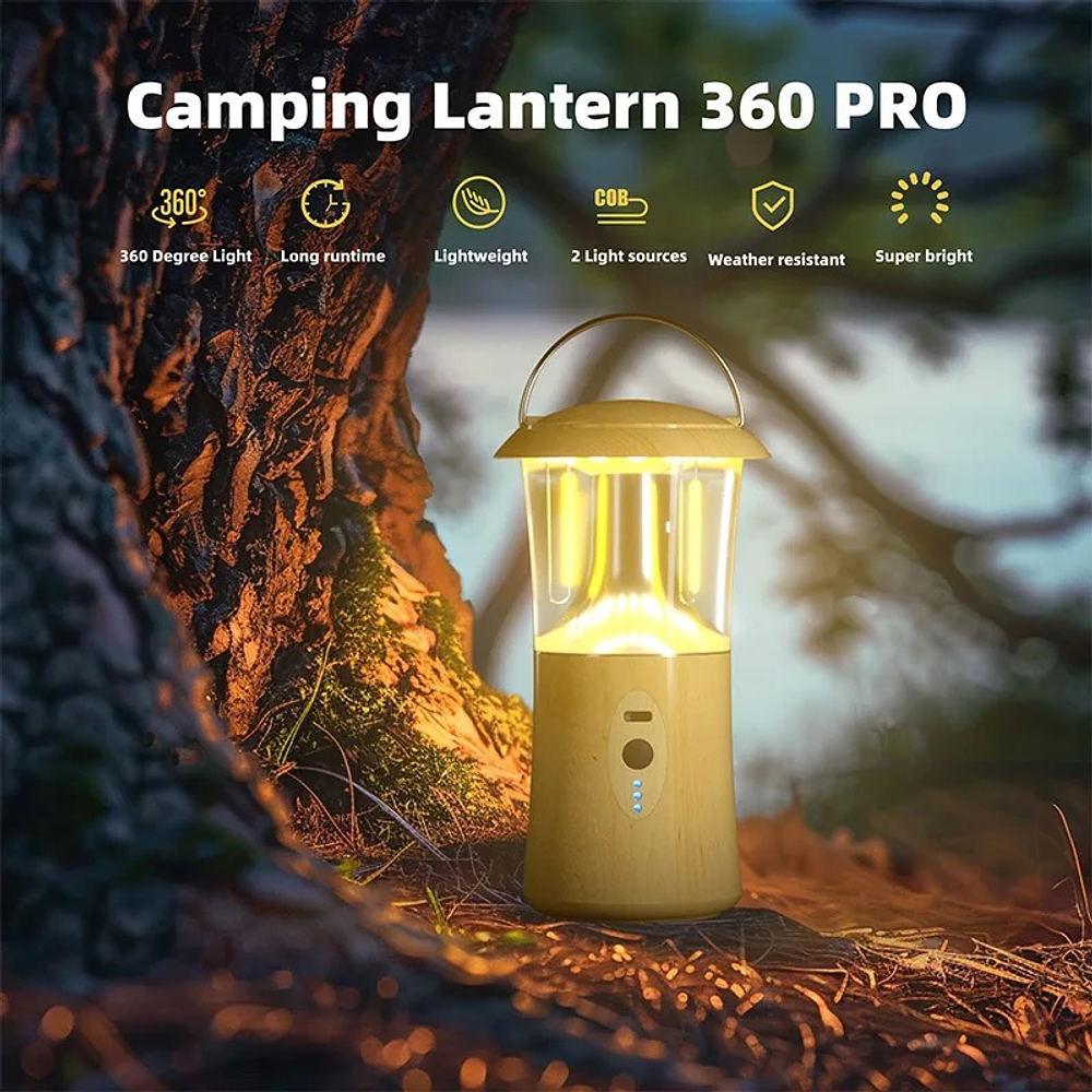 LÁMPARA DE CAMPING RECARGABLE 360