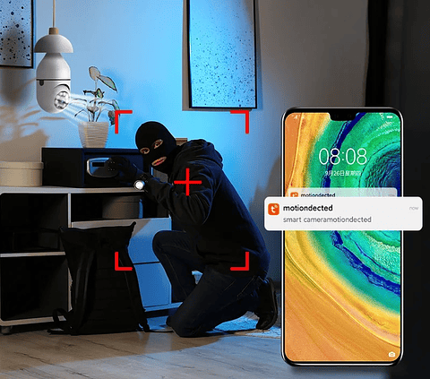 CÁMARA AMPOLLETA DE SEGURIDAD WIFI