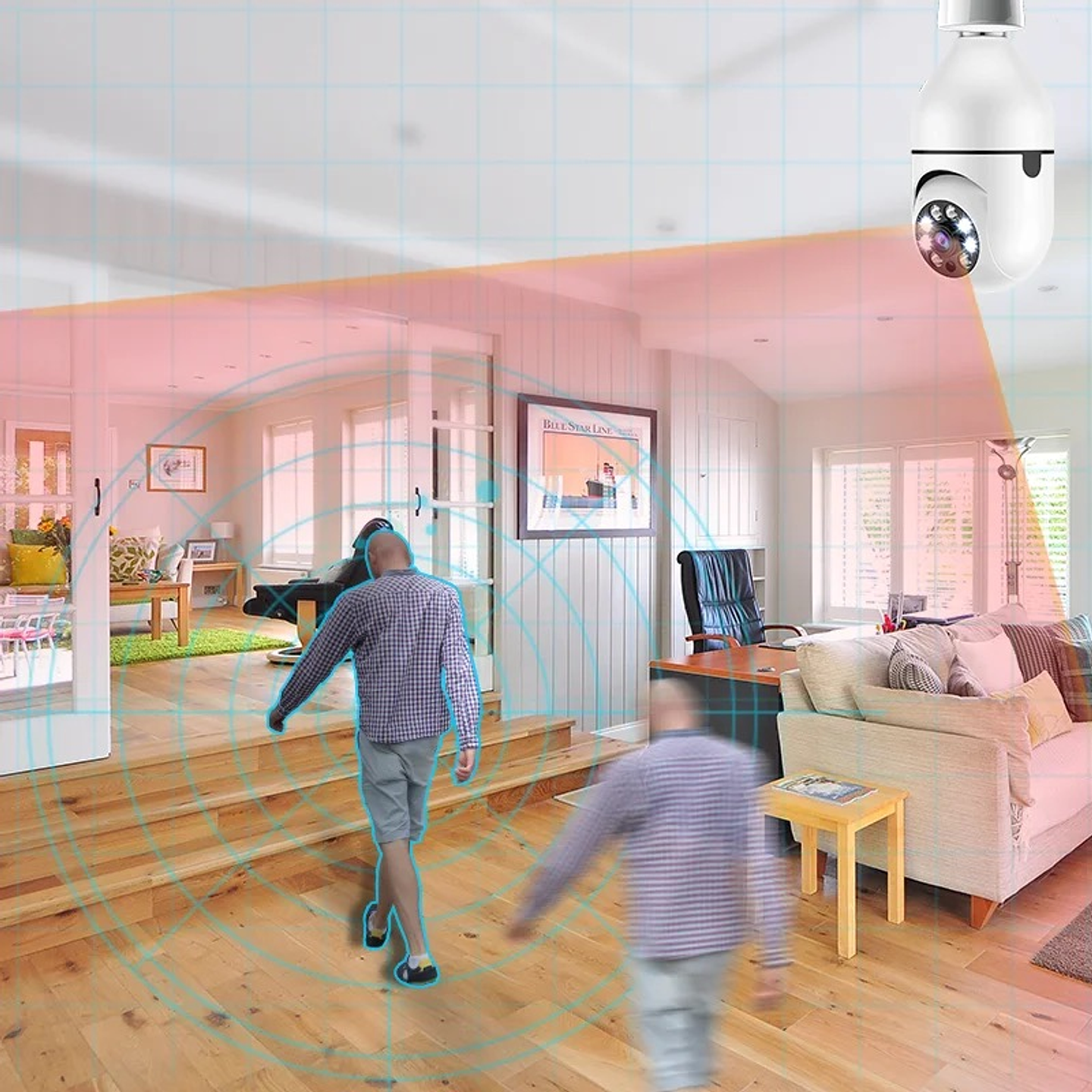 CÁMARA AMPOLLETA DE SEGURIDAD WIFI 6