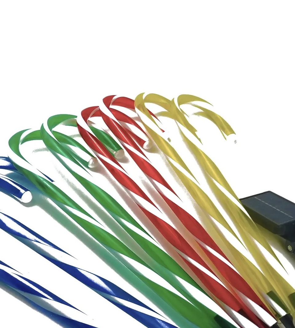 BASTÓN DECORATIVO CON ENCHUFE DE COLORES 76.5CM 6PZS 3