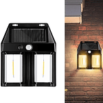 LÁMPARA EXTERIOR SOLAR DE DOS AMPOLLETAS