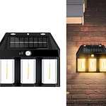 LÁMPARA EXTERIOR SOLAR DE 3 AMPOLLETAS