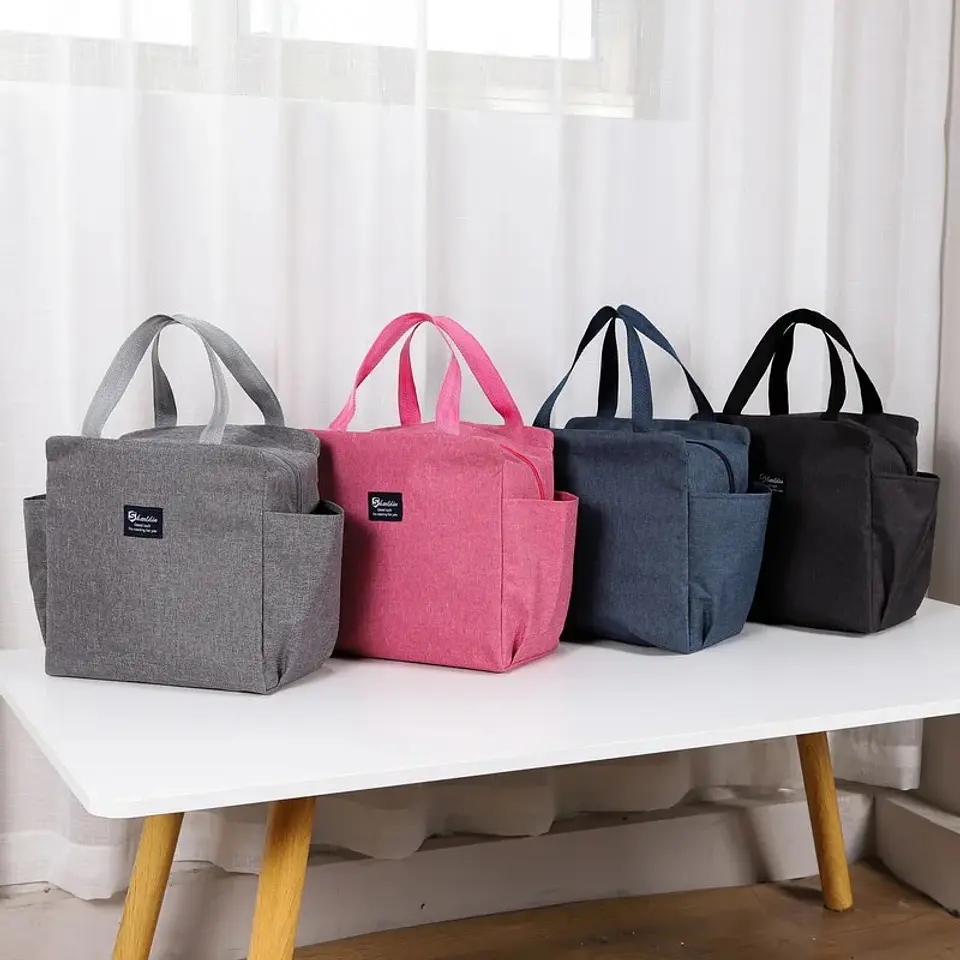 BOLSO LONCHERA TÉRMICA DOBLE BOLSILLO DAMA  7