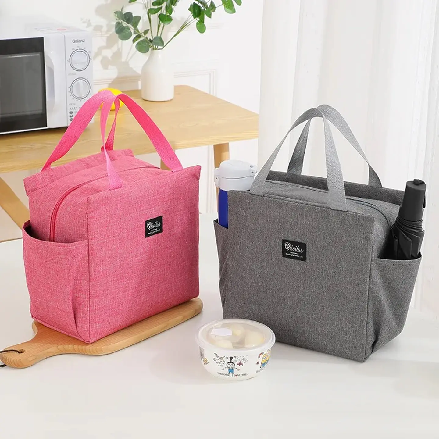 BOLSO LONCHERA TÉRMICA DOBLE BOLSILLO DAMA  3
