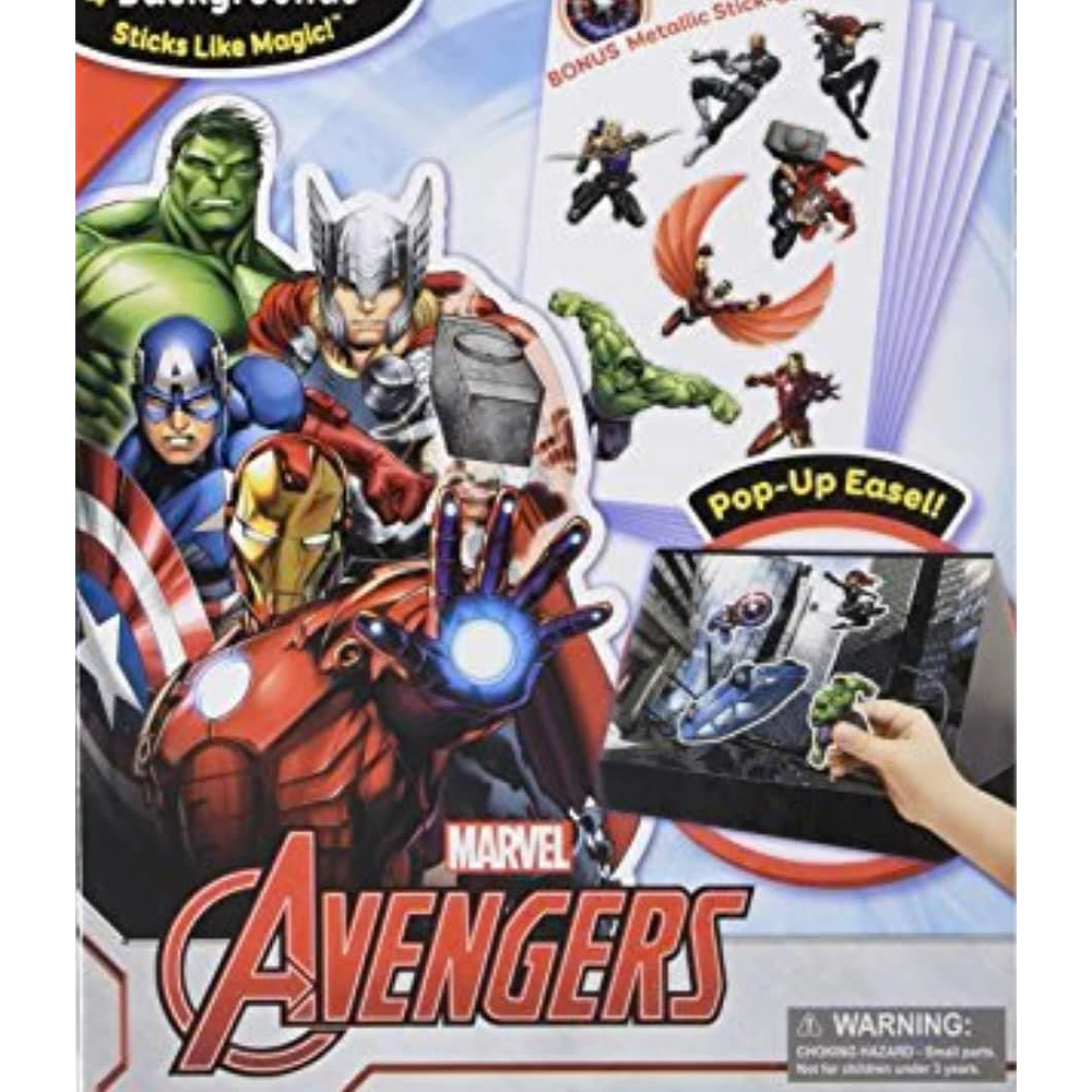 CUADERNO ANILLADO PARA COLOREAR + STICKERS AVENGERS 