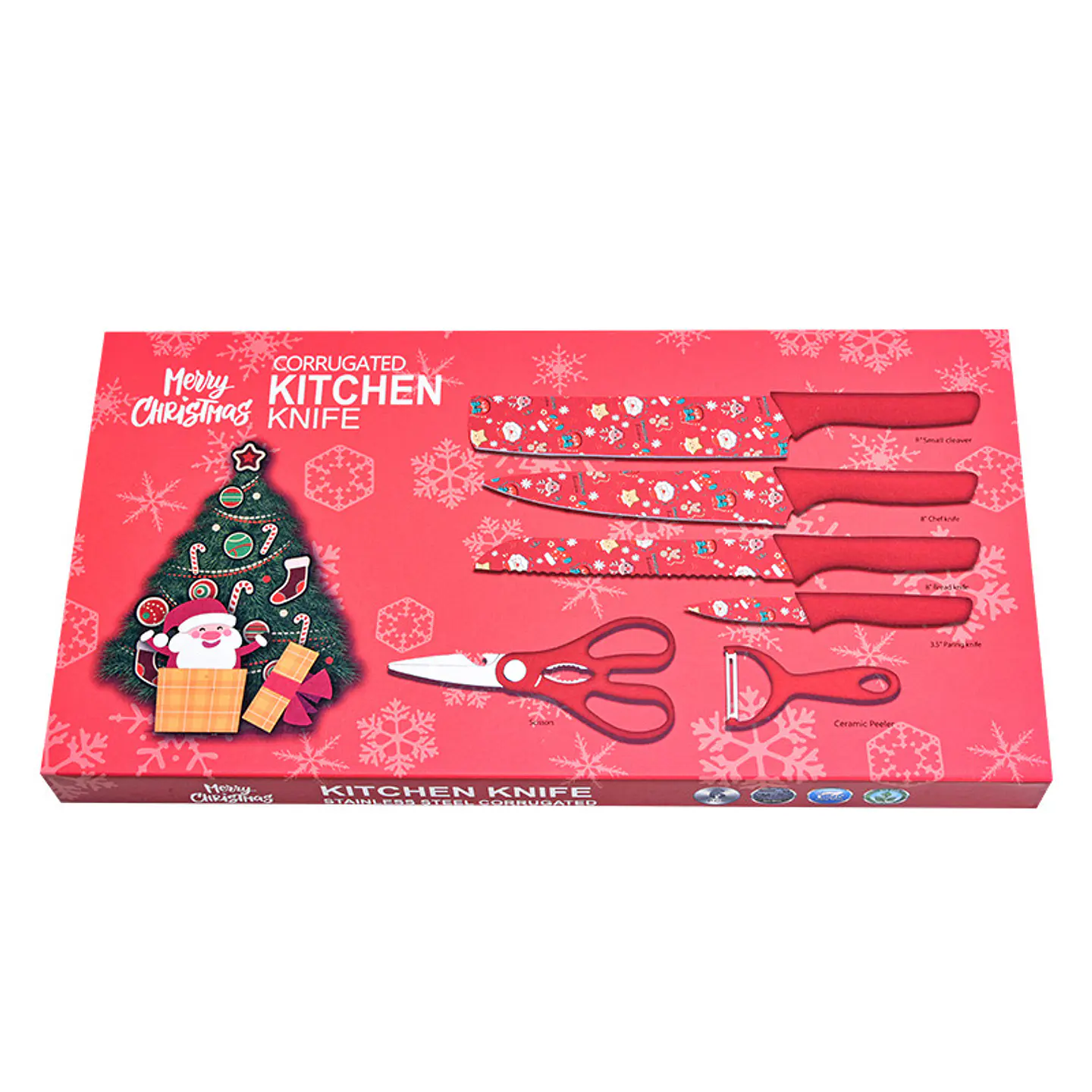 SET DE CUCHILLOS NAVIDEÑOS 6PZS GRANDE 4