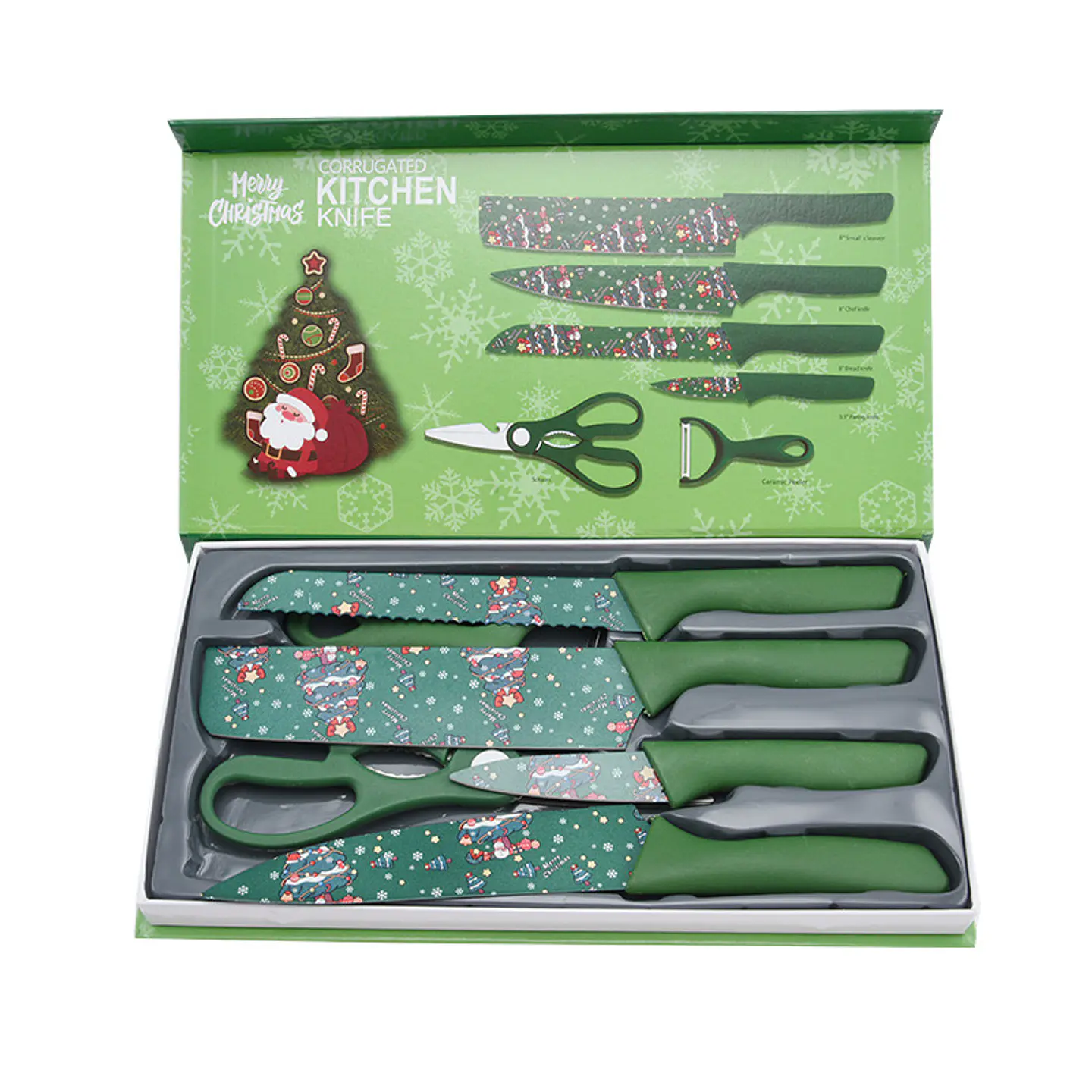SET DE CUCHILLOS NAVIDEÑOS 6PZS GRANDE 5