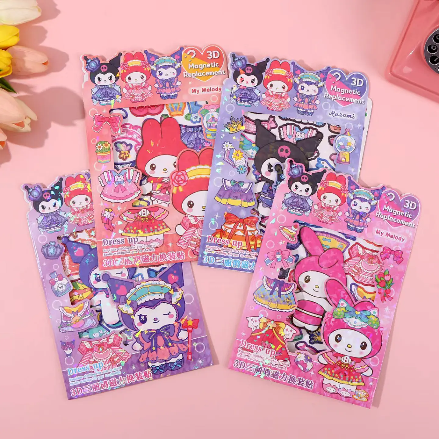 JUEGO PARA VESTIR IMANTADO KUROMI Y MY MELODY 1