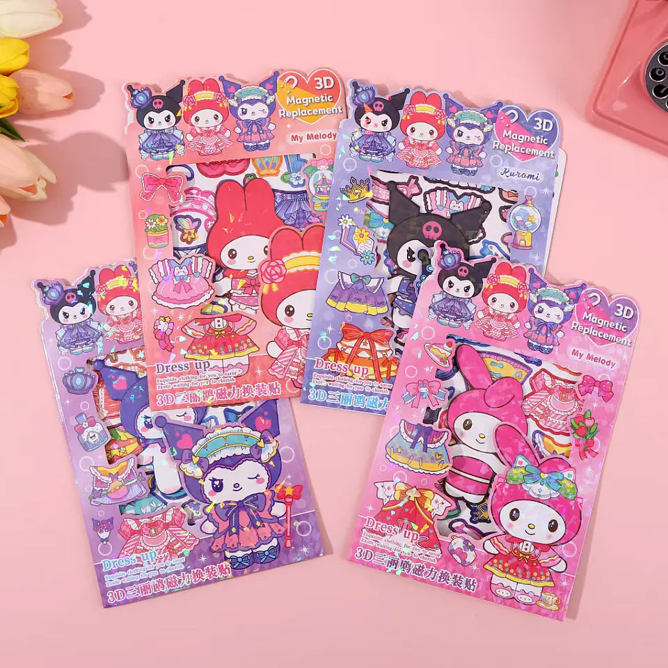 JUEGO PARA VESTIR IMANTADO KUROMI Y MY MELODY 1