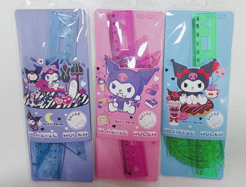 SET DE REGLA FLEXIBLE KUROMI 4PZS 20CM 1