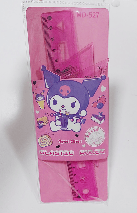 SET DE REGLA FLEXIBLE KUROMI 4PZS 20CM