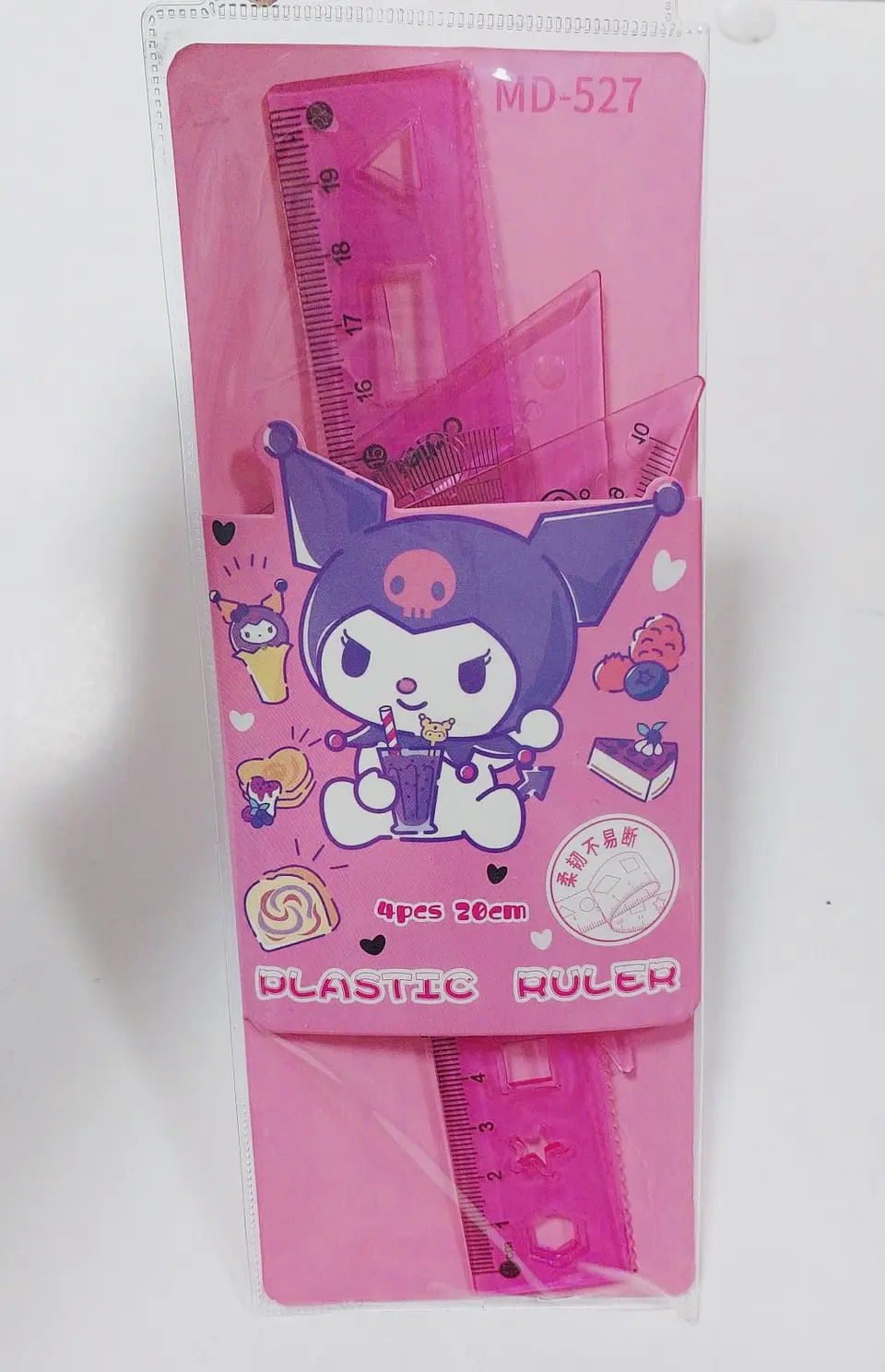 SET DE REGLA FLEXIBLE KUROMI 4PZS 20CM 2