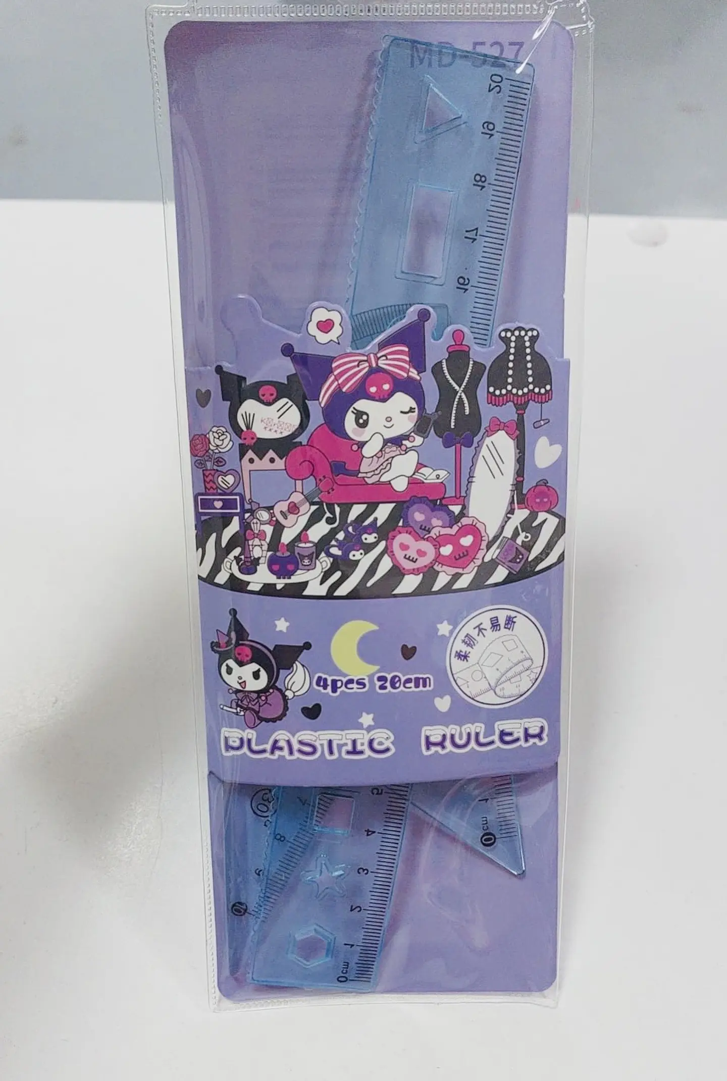 SET DE REGLA FLEXIBLE KUROMI 4PZS 20CM 3