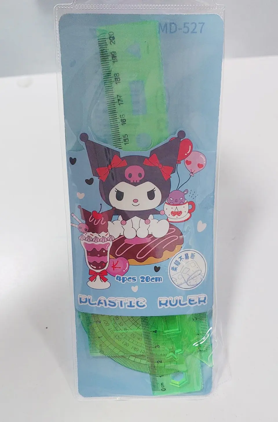 SET DE REGLA FLEXIBLE KUROMI 4PZS 20CM 4
