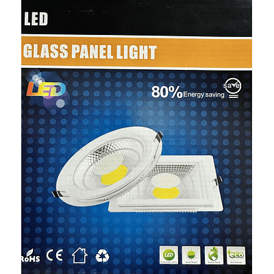 PANEL LED REDONDO VIDRIO EMPOTRABLE 15W 20CM