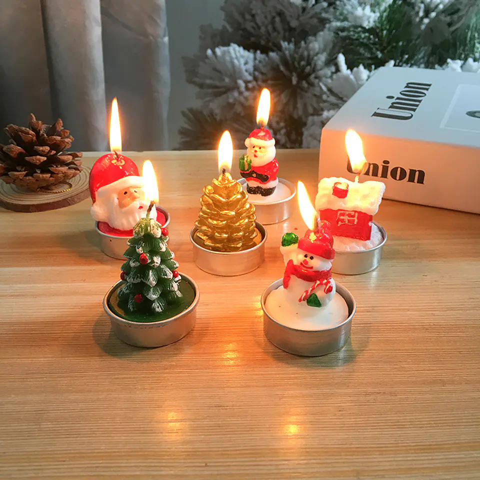 VELAS DECORATIVAS NAVIDAD CAJITA 3PZS 1