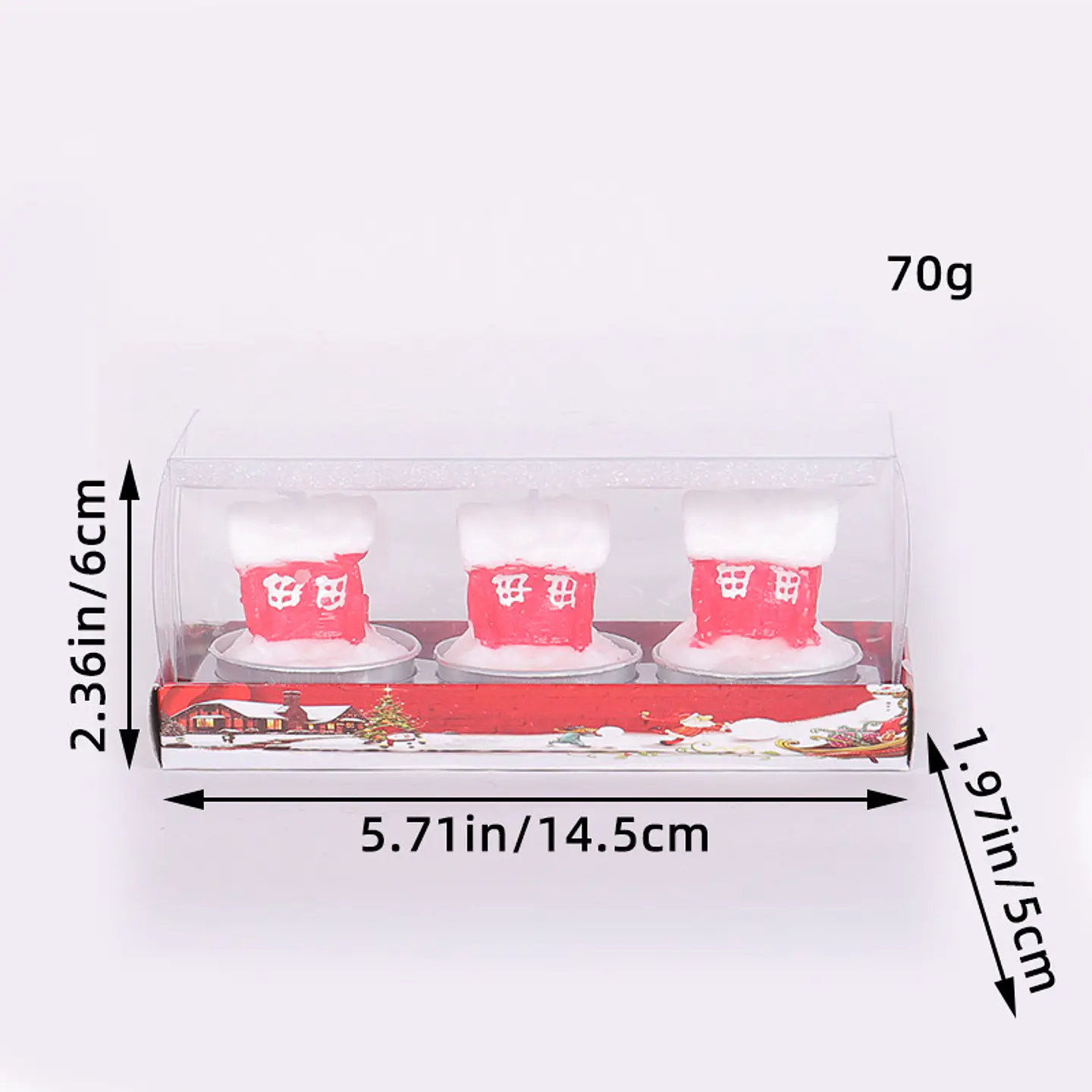 VELAS DECORATIVAS NAVIDAD CAJITA 3PZS 7