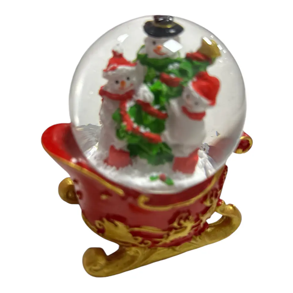 ADORNO ESFERA NIEVE TRINEO 9CM 2