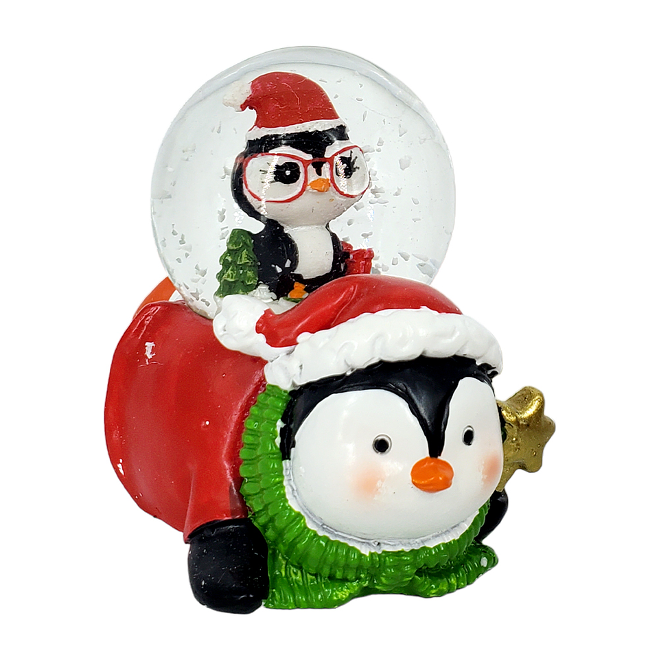 ADORNO ESFERA CON FIGURA NAVIDEÑA 7CM 3