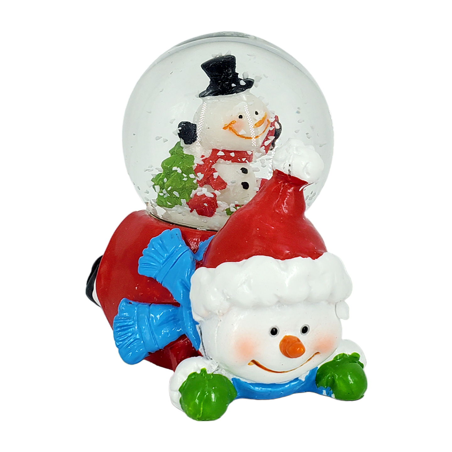 ADORNO ESFERA CON FIGURA NAVIDEÑA 7CM 4