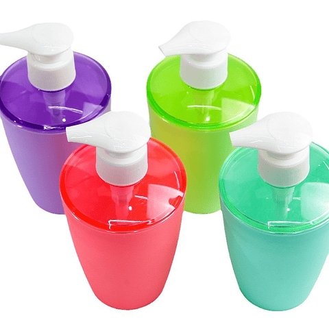 DISPENSADOR DE JABON LIQUIDO COLORES 