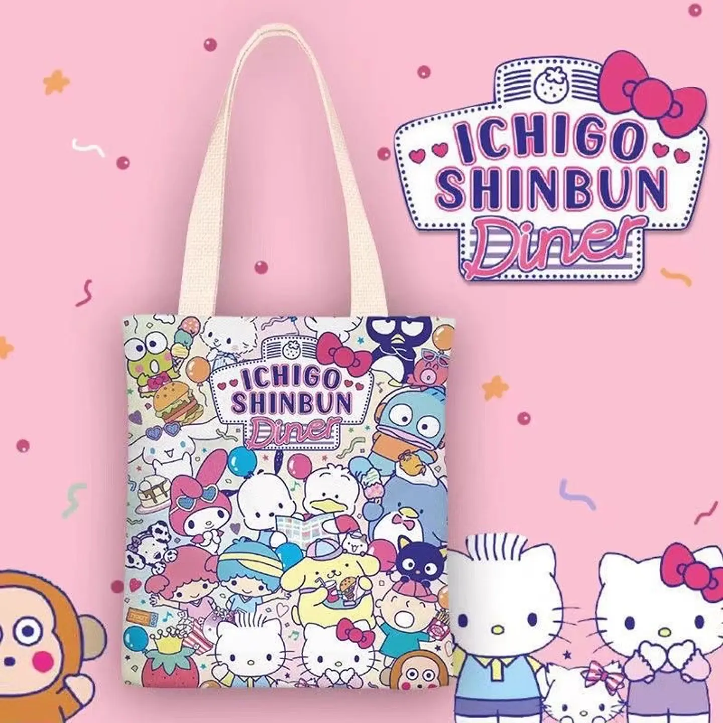 BOLSO TOTE BAG SANRIO (TELA) 37x32CM 1