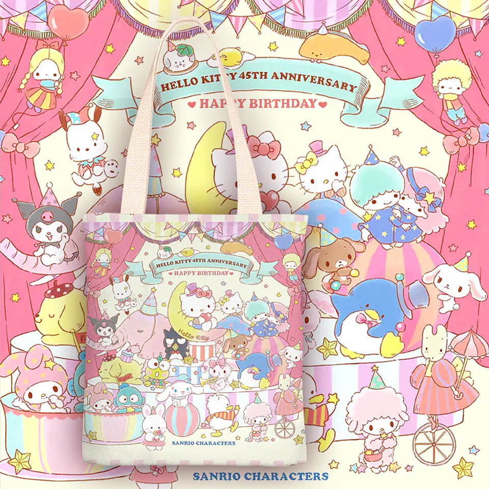 BOLSO TOTE BAG SANRIO (TELA) 37x32CM 5