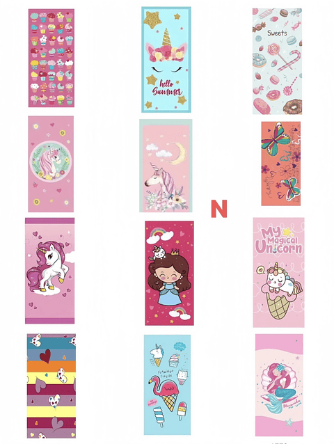 TOALLA PLAYERA MICROFIBRA NIÑA 75x150CM