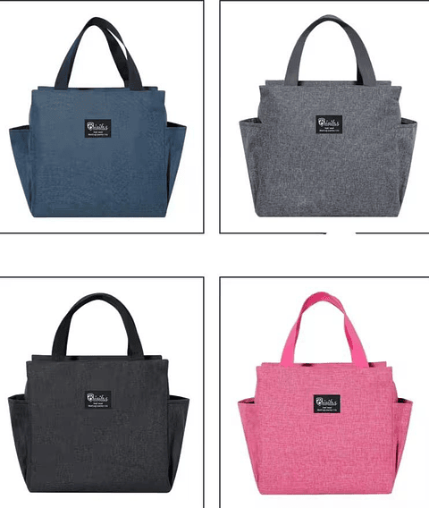 BOLSO LONCHERA TÉRMICA DOBLE BOLSILLO DAMA 