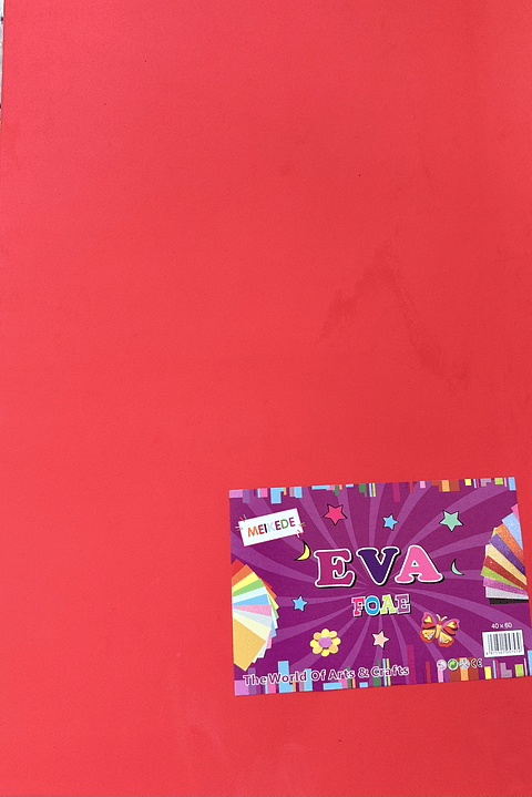 GOMA EVA COLOR ROJO 60x40CM