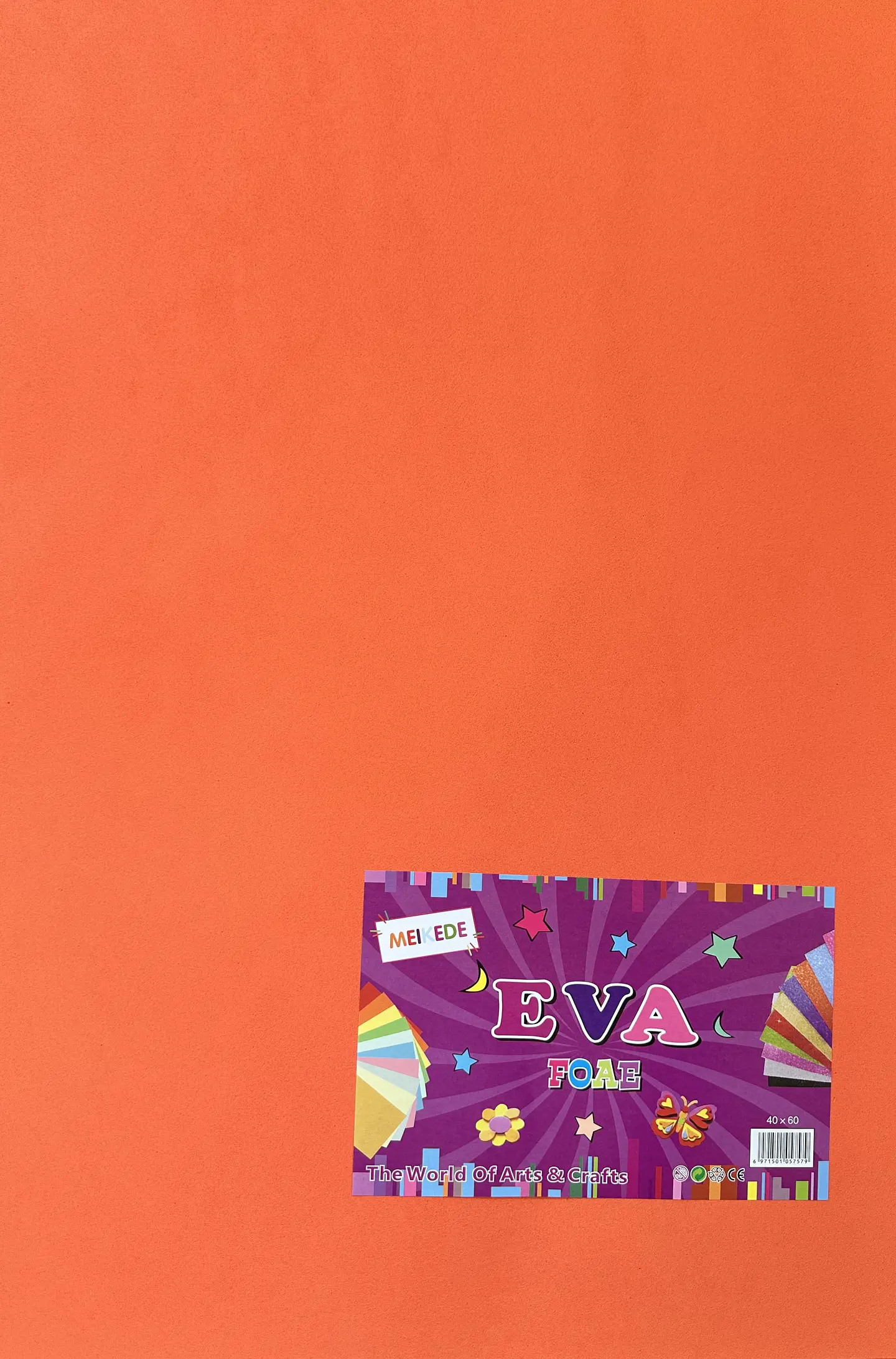 GOMA EVA COLOR NARANJA 60x40CM 1
