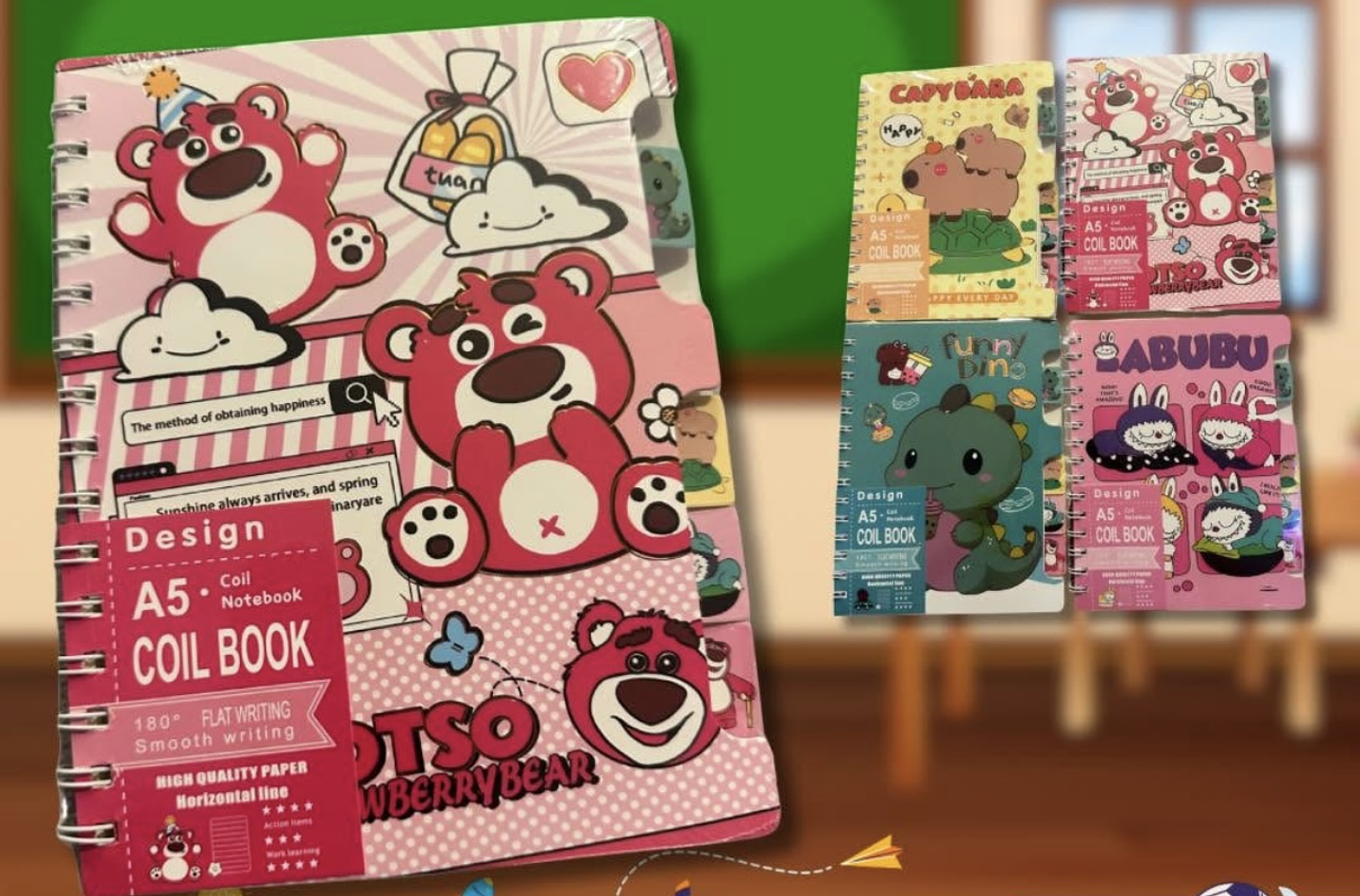 CUADERNO ANILLADO KAWAI CON SEPARADORES 2