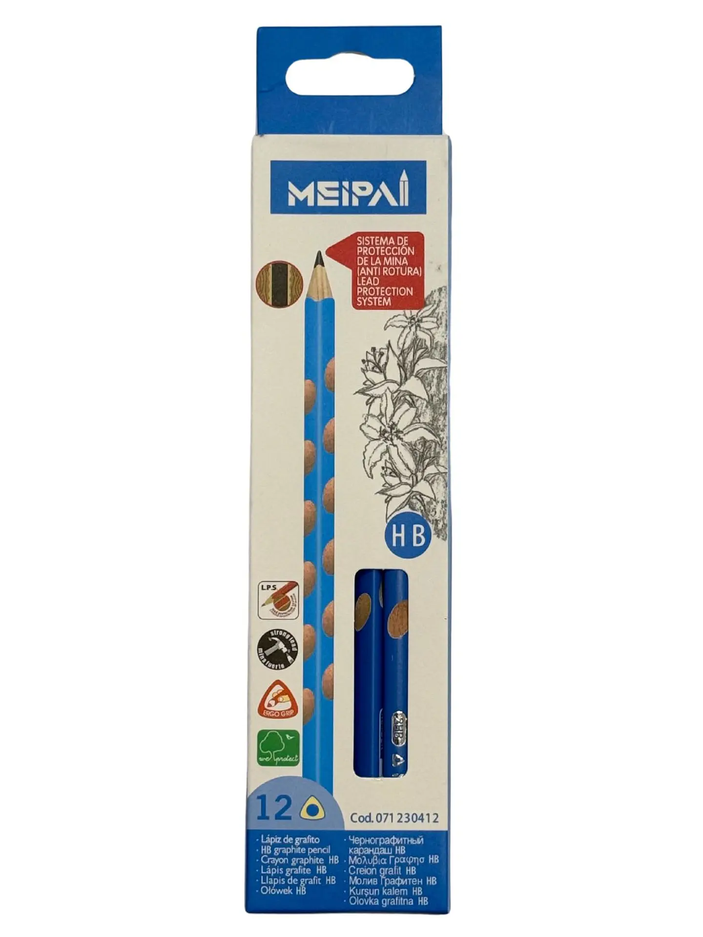 LÁPIZ GRAFITO TRIANGULAR MEIPAL CAJITA 12UNDS 1