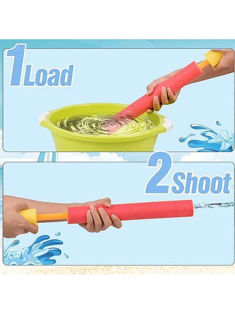 JUGUETE LANZA AGUA CON ESPUMA GRANDE 55CM