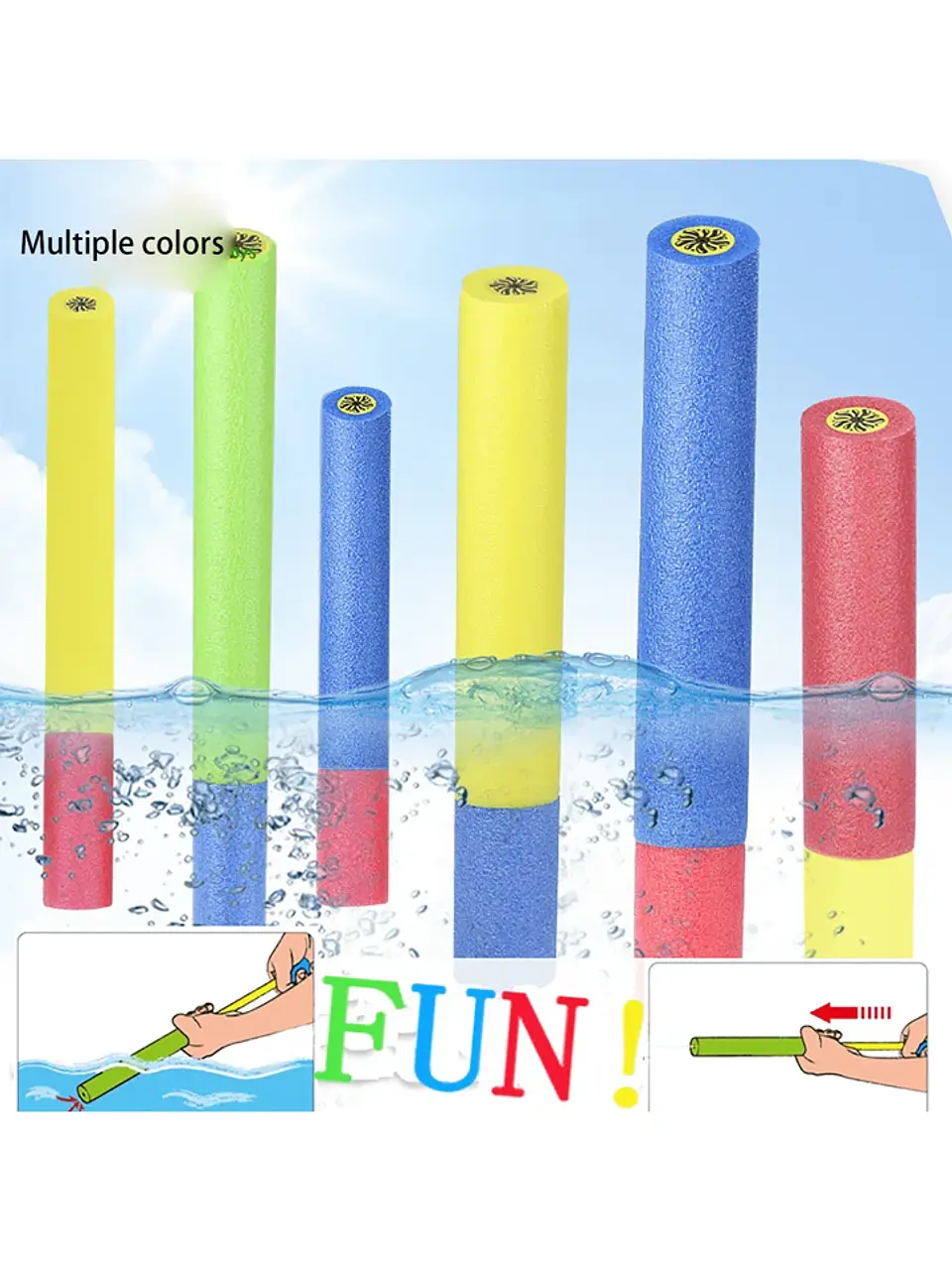 JUGUETE LANZA AGUA CON ESPUMA GRANDE 55CM 3