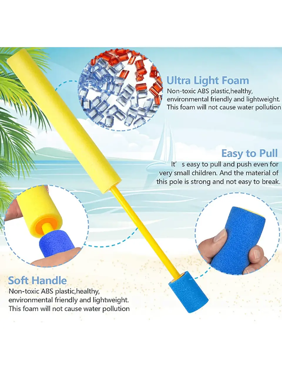 JUGUETE LANZA AGUA CON ESPUMA GRANDE 55CM 5